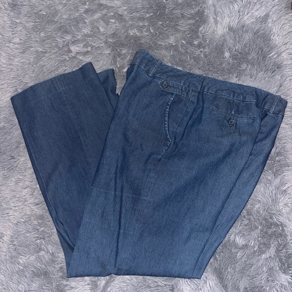👖Larry Levine “Stretch” Wide Leg Jeans/Size 12